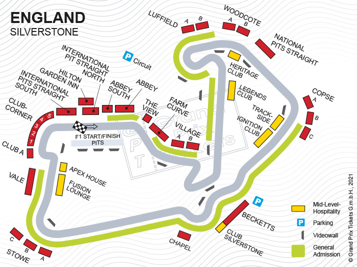 Silverstone F1 Seating Map 